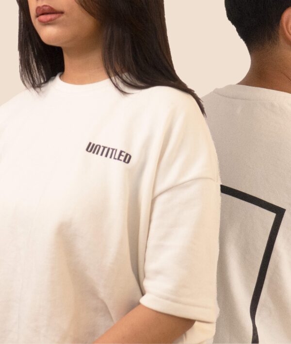 Untitled 01 | Off-White Drop Shoulders (Unisex) - Image 5