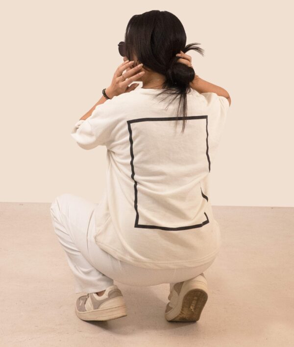 Untitled 01 | Off-White Drop Shoulders (Unisex) - Image 4