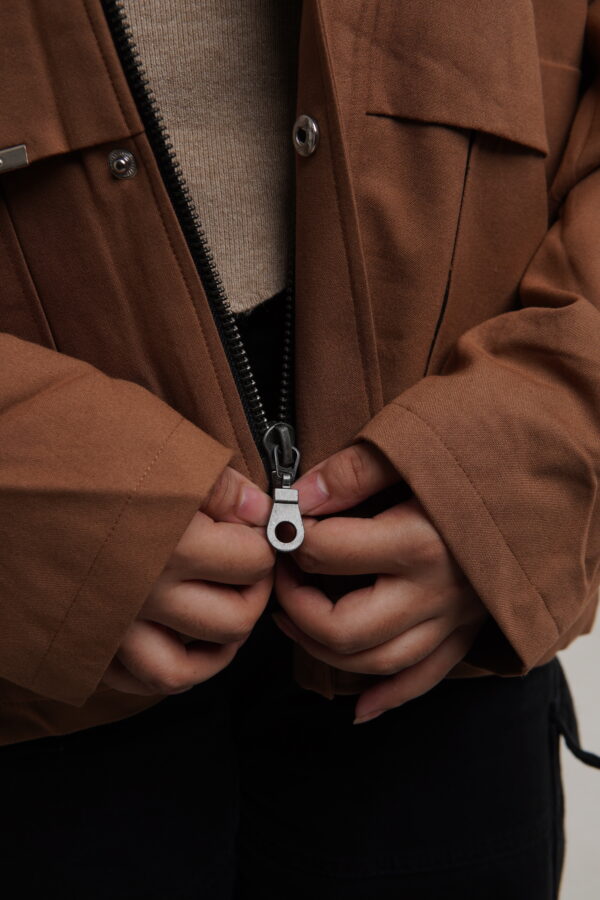 Untitled 02 | Caramel Utility Jacket (Unisex) - Image 6