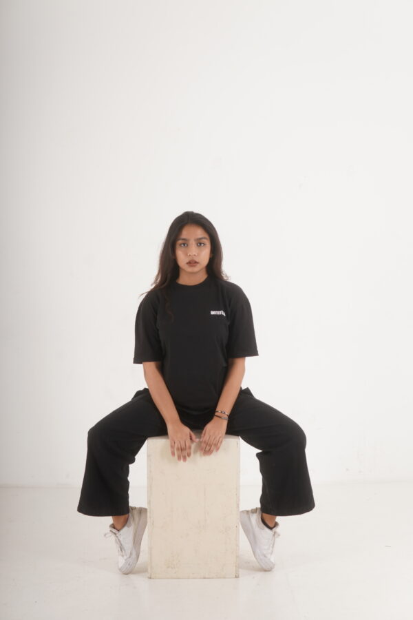 Untitled 01 | Black Drop Shoulders (Unisex) - Image 4